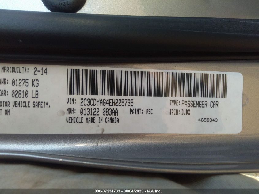2014 DODGE CHALLENGER SXT - 2C3CDYAG4EH225735