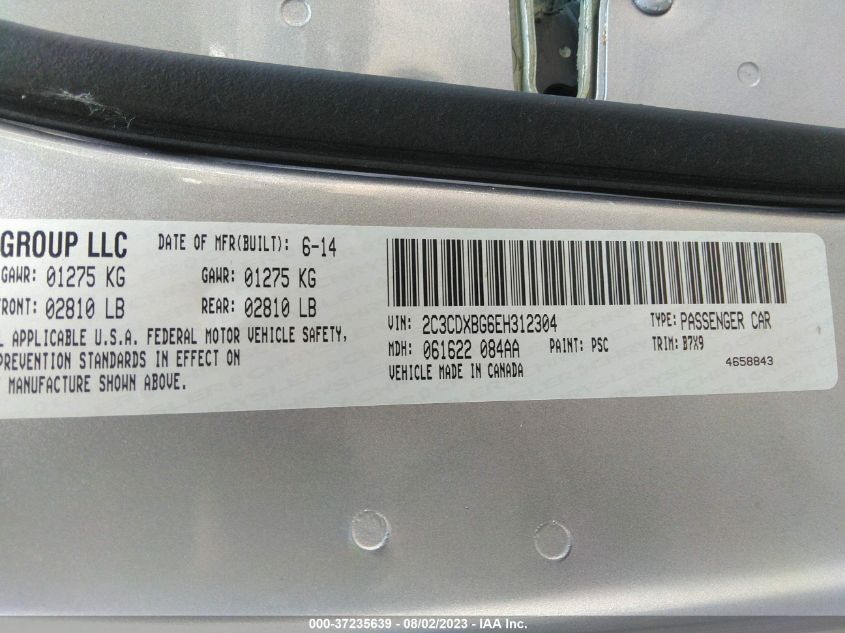 2014 DODGE CHARGER SE - 2C3CDXBG6EH312304