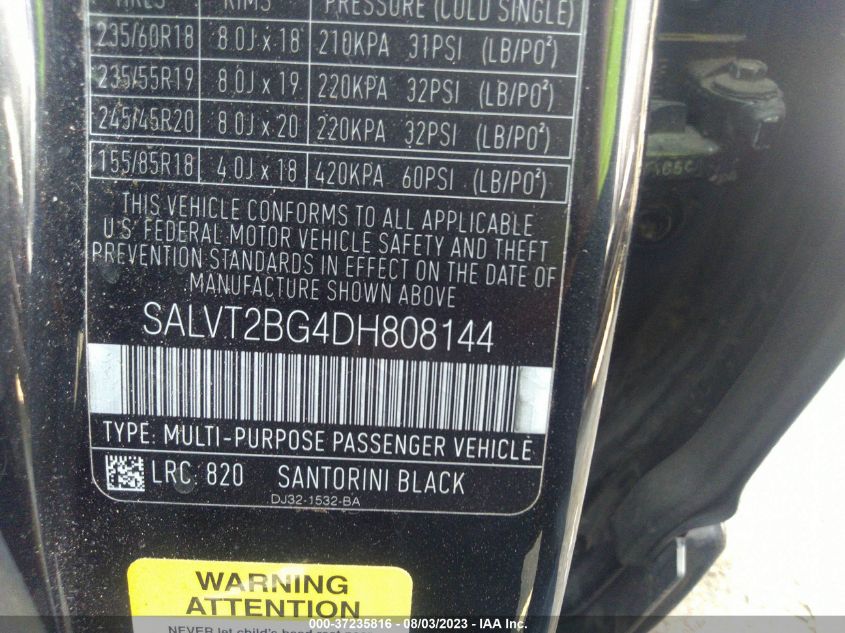 2013 LAND ROVER RANGE ROVER EVOQUE DYNAMIC PREMIUM - SALVT2BG4DH808144