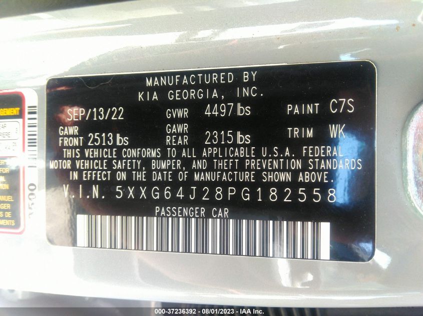 2023 KIA K5 GT-LINE - 5XXG64J28PG182558