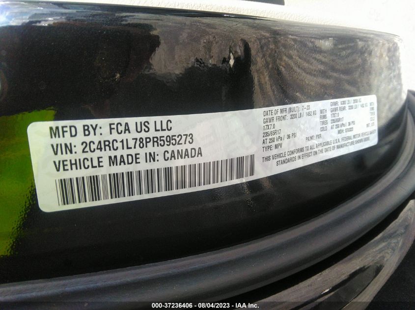 2023 CHRYSLER PACIFICA HYBRID TOURING L - 2C4RC1L78PR595273