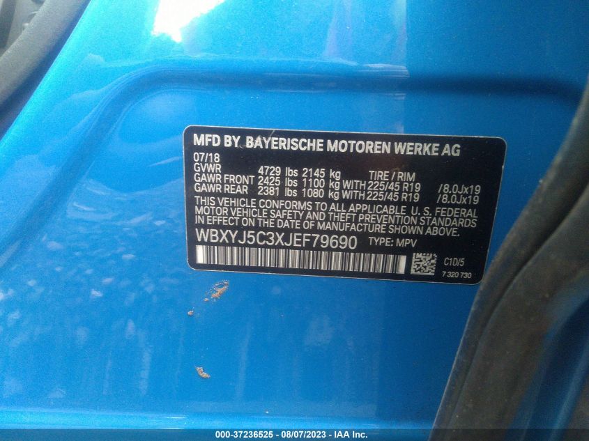 2018 BMW X2 XDRIVE28I - WBXYJ5C3XJEF79690
