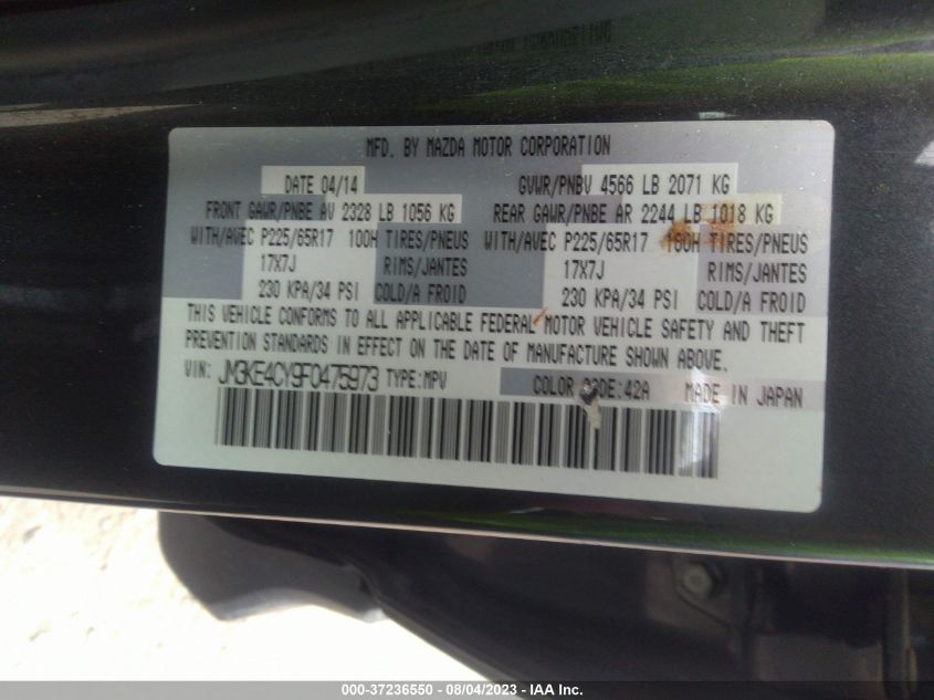 2015 MAZDA CX-5 TOURING - JM3KE4CY9F0475973
