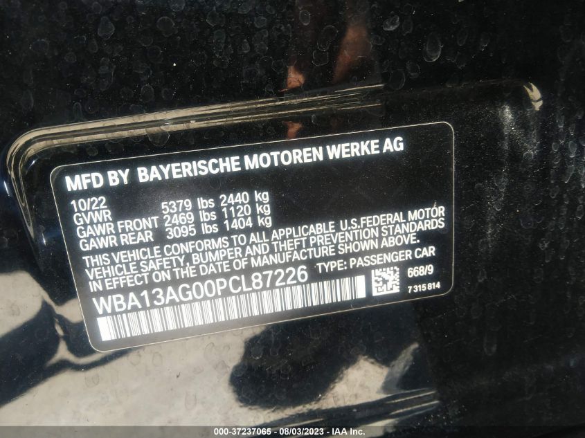 2023 BMW 5 SERIES 530E - WBA13AG00PCL87226