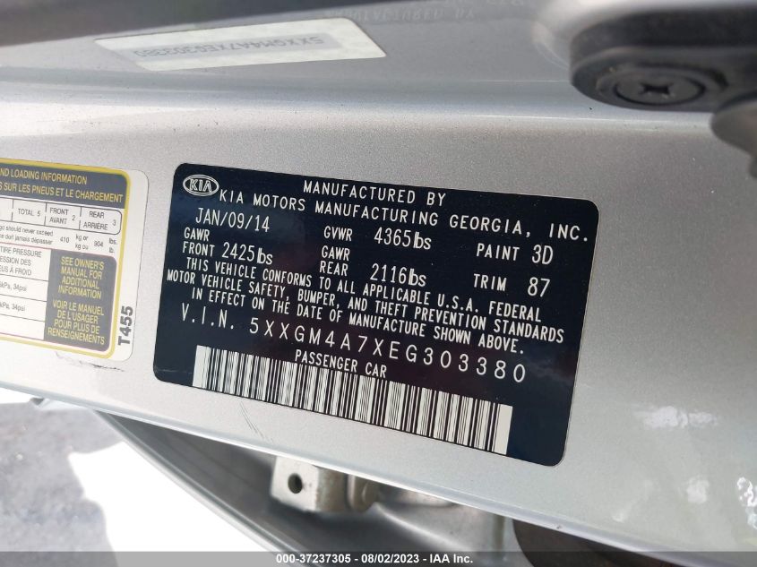 2014 KIA OPTIMA LX - 5XXGM4A7XEG303380