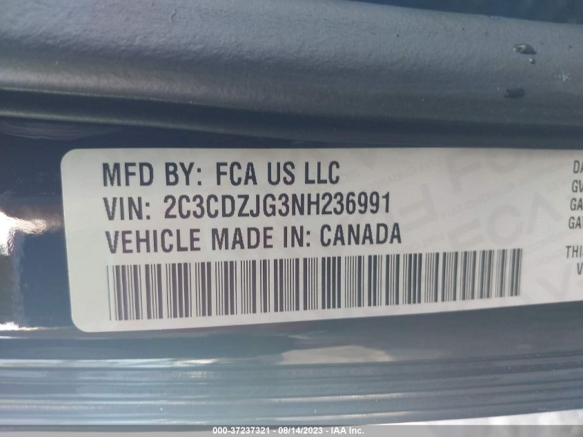 2022 DODGE CHALLENGER GT - 2C3CDZJG3NH236991