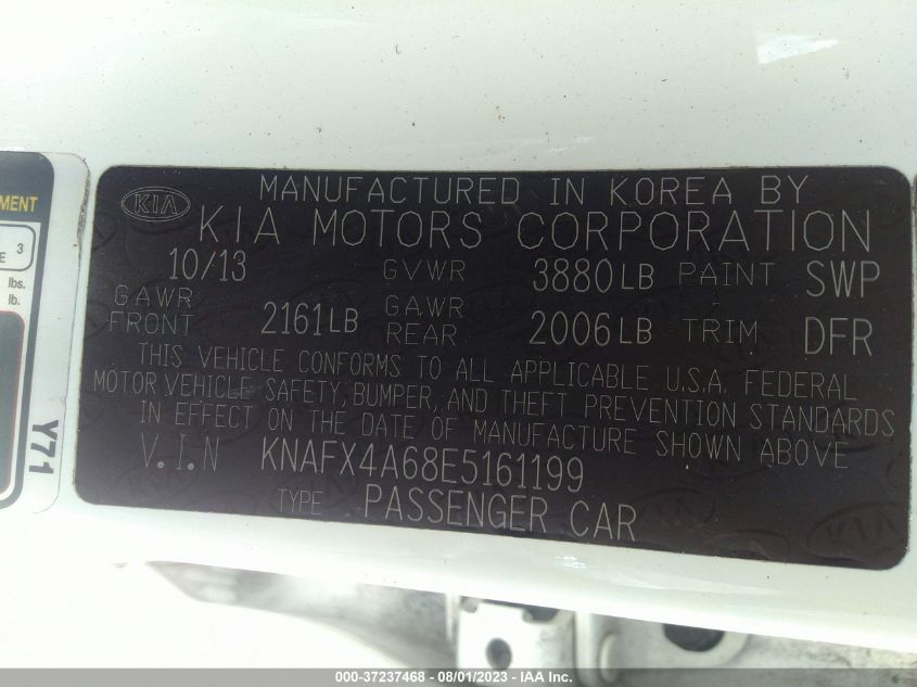 2014 KIA FORTE LX - KNAFX4A68E5161199