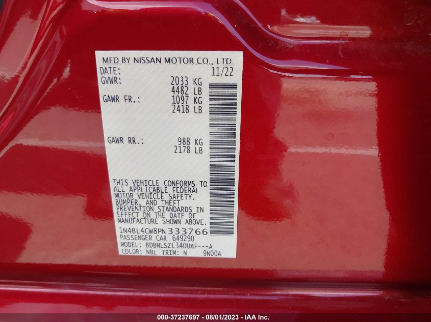2023 NISSAN ALTIMA 2.5 SR - 1N4BL4CW8PN333766