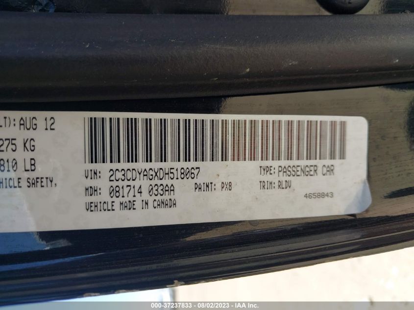 2013 DODGE CHALLENGER SXT PLUS - 2C3CDYAGXDH518067