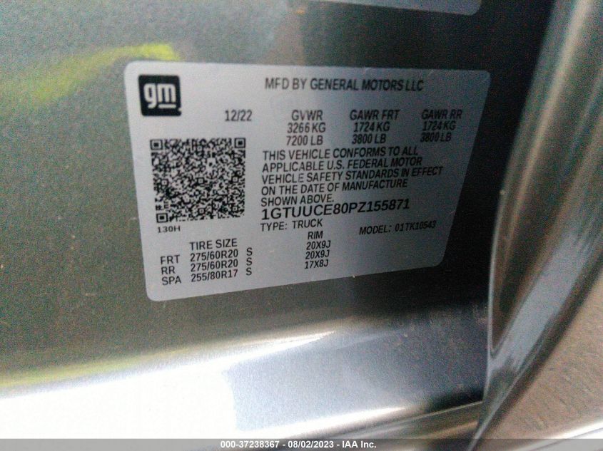 2023 GMC SIERRA 1500 ELEVATION - 1GTUUCE80PZ155871