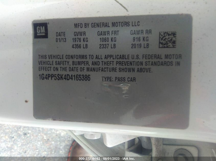 2013 BUICK VERANO - 1G4PP5SK4D4165386