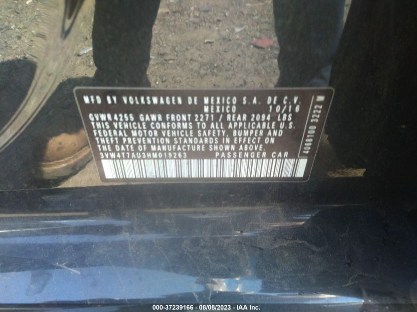 2017 VOLKSWAGEN GOLF GTI S/SE/AUTOBAHN/SPORT - 3VW4T7AU3HM019263