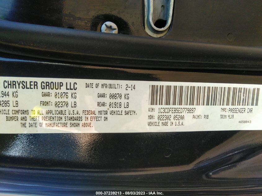 2014 DODGE DART GT - 1C3CDFEB5ED779897