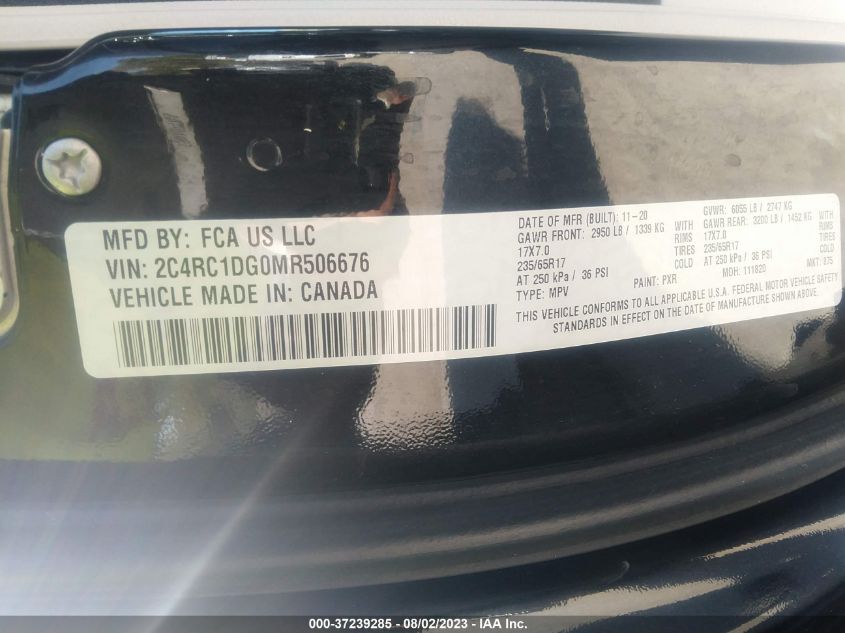 2021 CHRYSLER VOYAGER LXI - 2C4RC1DG0MR506676