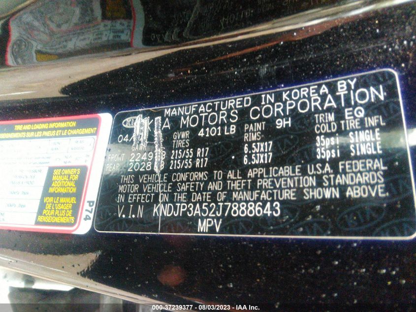 2018 KIA SOUL + - KNDJP3A52J7888643