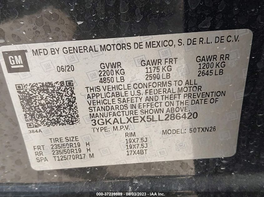 2020 GMC TERRAIN DENALI - 3GKALXEX5LL286420