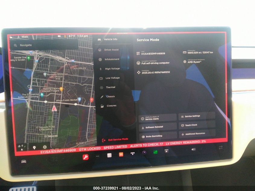2021 TESLA MODEL S LONG RANGE - 5YJSA1E53MF446909