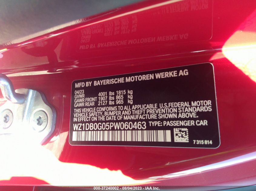 2023 TOYOTA GR SUPRA 3.0/3.0 PREMIUM - WZ1DB0G05PW060463