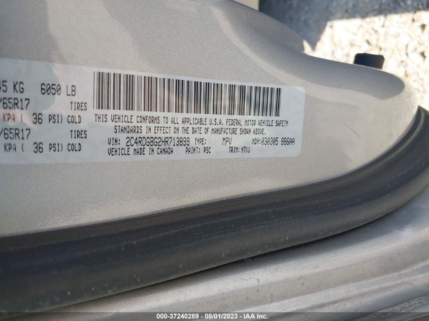 2017 DODGE GRAND CARAVAN SE - 2C4RDGBG2HR713899