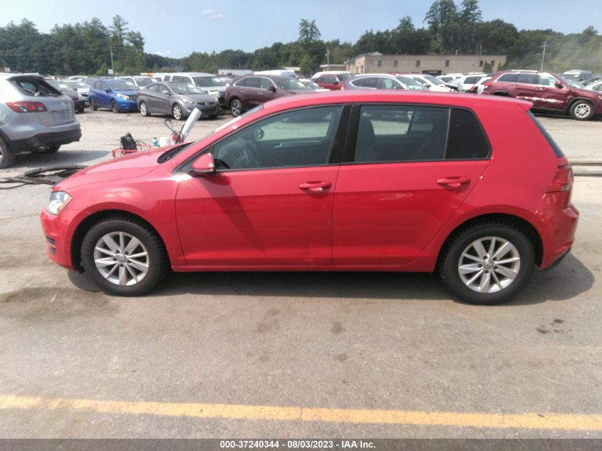 2016 VOLKSWAGEN GOLF TSI S - 3VW117AU8GM013725