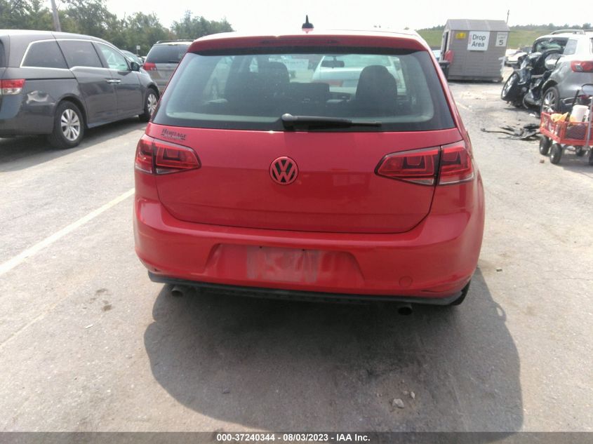2016 VOLKSWAGEN GOLF TSI S - 3VW117AU8GM013725