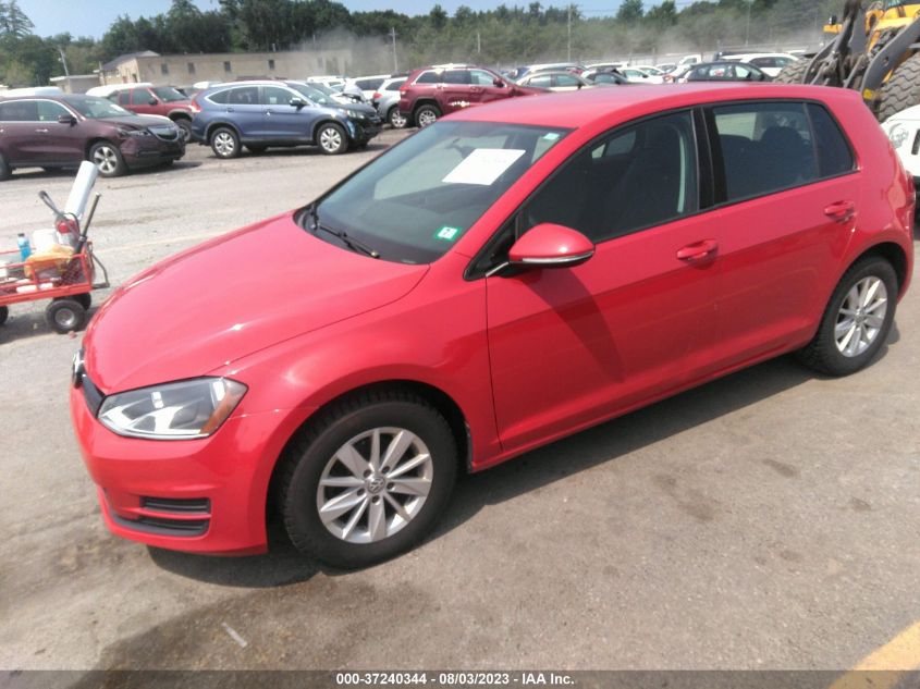 2016 VOLKSWAGEN GOLF TSI S - 3VW117AU8GM013725