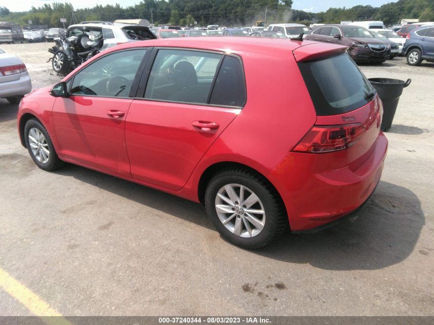 2016 VOLKSWAGEN GOLF TSI S - 3VW117AU8GM013725