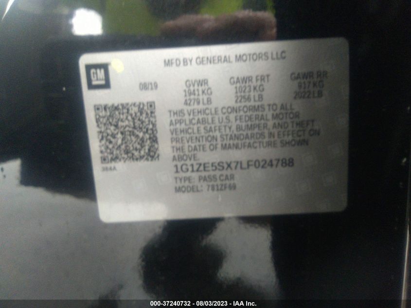 2020 CHEVROLET MALIBU PREMIER - 1G1ZE5SX7LF024788