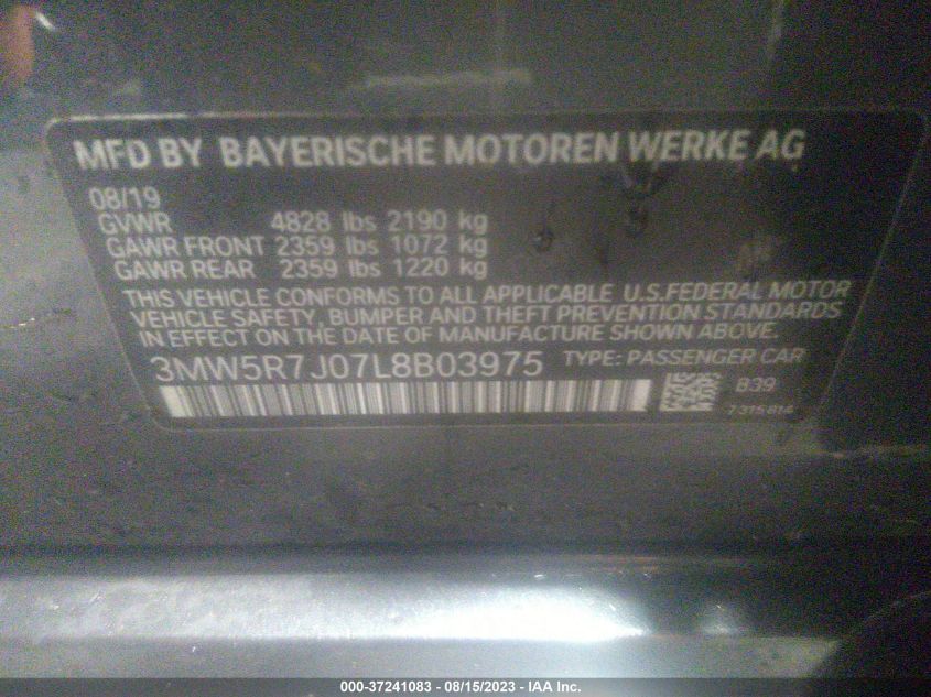 3MW5R7J07L8B03975 BMW 3 Series 330I XDRIVE 9