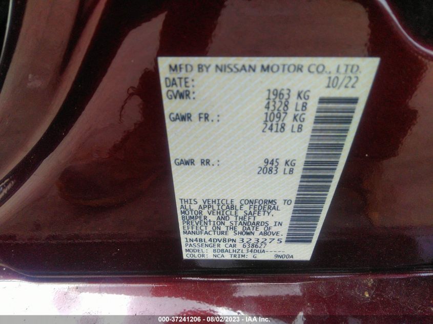 2023 NISSAN ALTIMA 2.5 SV - 1N4BL4DV8PN323275