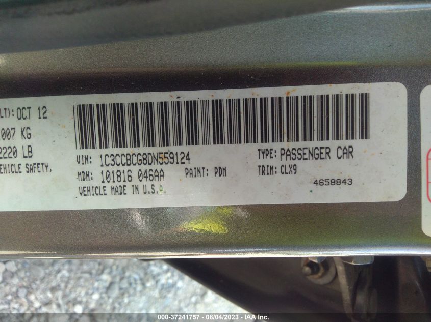 2013 CHRYSLER 200 LIMITED - 1C3CCBCG8DN559124