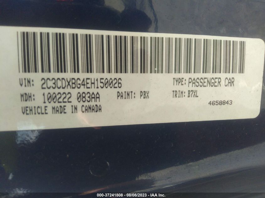 2014 DODGE CHARGER SE - 2C3CDXBG4EH150026