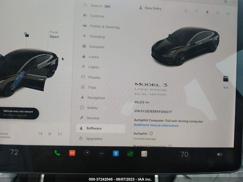 2019 TESLA MODEL 3 LONG RANGE/PERFORMANCE - 5YJ3E1EB5KF359377