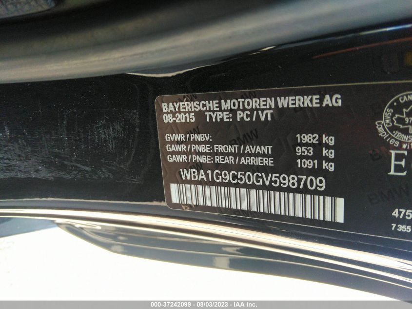 2016 BMW 2 SERIES 228I XDRIVE - WBA1G9C50GV598709