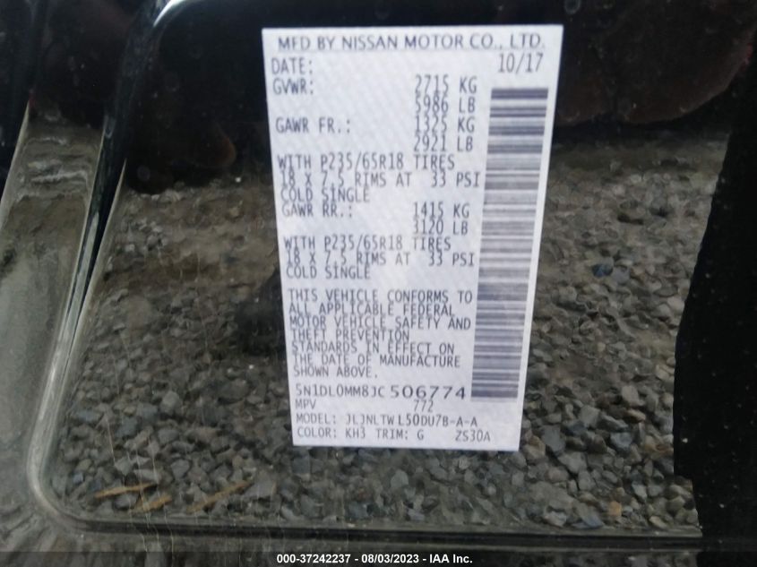 2018 INFINITI QX60 - 5N1DL0MM8JC506774