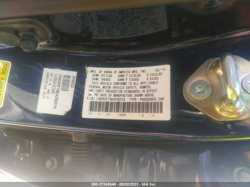 2014 HONDA ACCORD SEDAN EX - 1HGCR2F79EA255316