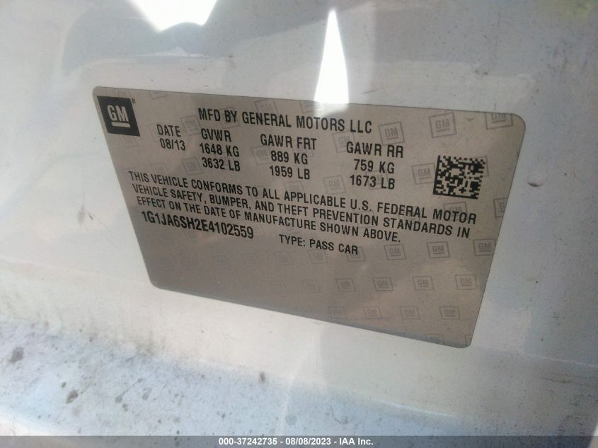 2014 CHEVROLET SONIC LS - 1G1JA6SH2E4102559