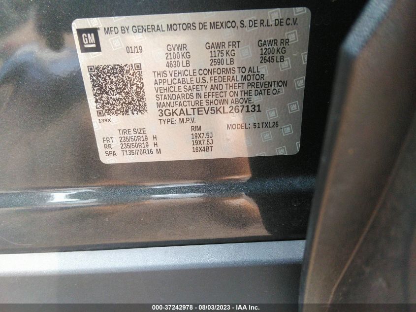 2019 GMC TERRAIN SLE - 3GKALTEV5KL267131