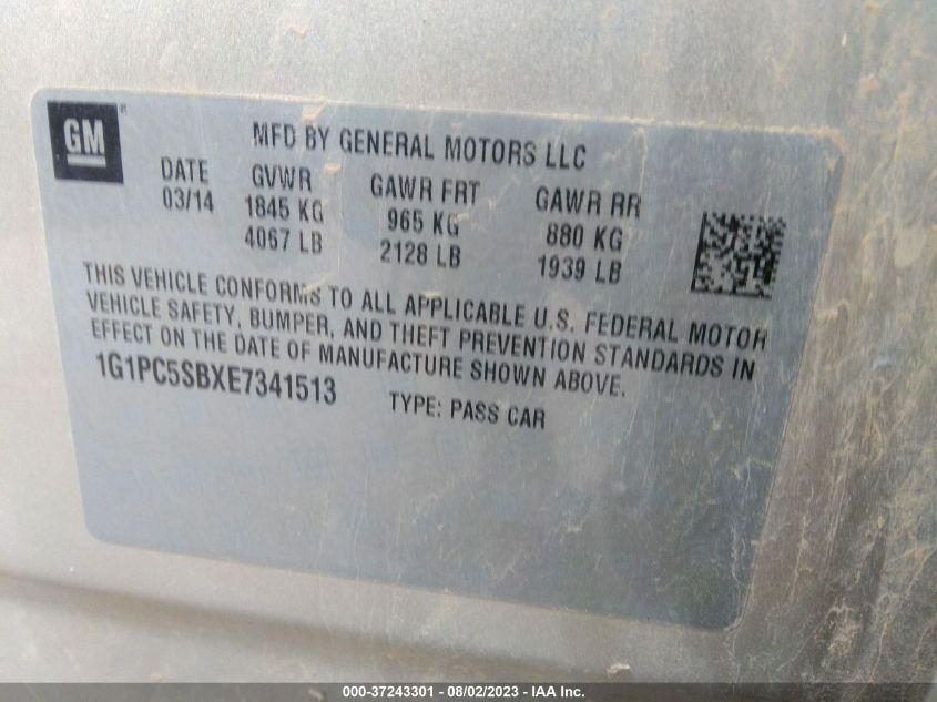 2014 CHEVROLET CRUZE 1LT - 1G1PC5SBXE7341513