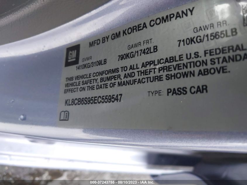 2014 CHEVROLET SPARK LS - KL8CB6S95EC559547