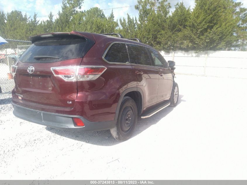 2014 TOYOTA HIGHLANDER LE - 5TDZARFH6ES006959