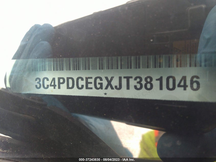 VIN 3C4PDCEGXJT381046 2018 DODGE JOURNEY GT