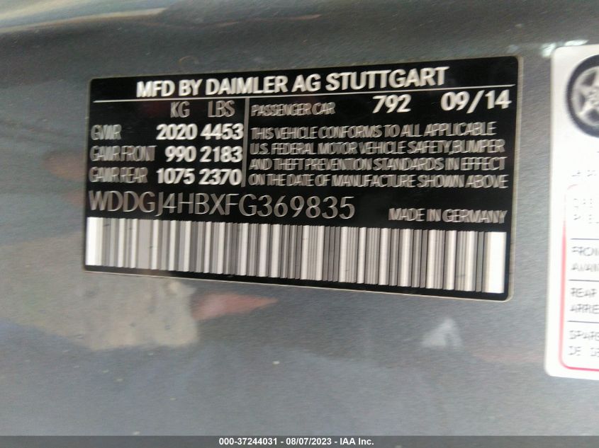 2015 MERCEDES-BENZ C-CLASS C 250 - WDDGJ4HBXFG369835