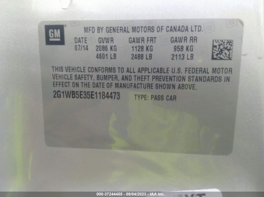 2014 CHEVROLET IMPALA LIMITED LT - 2G1WB5E35E1184473