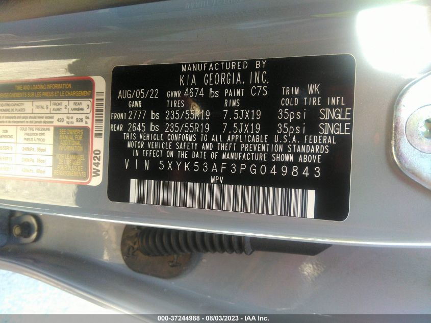 2023 KIA SPORTAGE SX-PRESTIGE - 5XYK53AF3PG049843