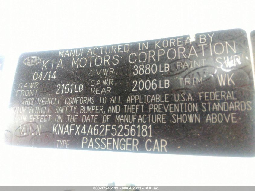 2015 KIA FORTE LX - KNAFX4A62F5256181