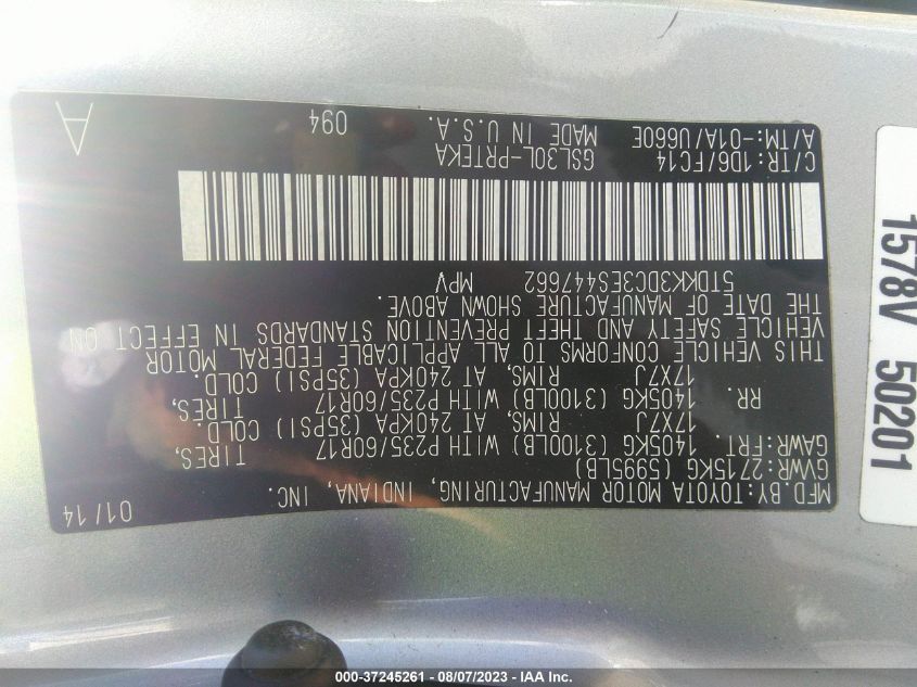 2014 TOYOTA SIENNA LE - 5TDKK3DC3ES447662