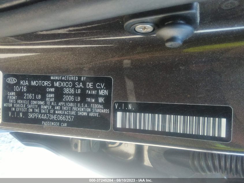 2017 KIA FORTE LX - 3KPFK4A73HE066357
