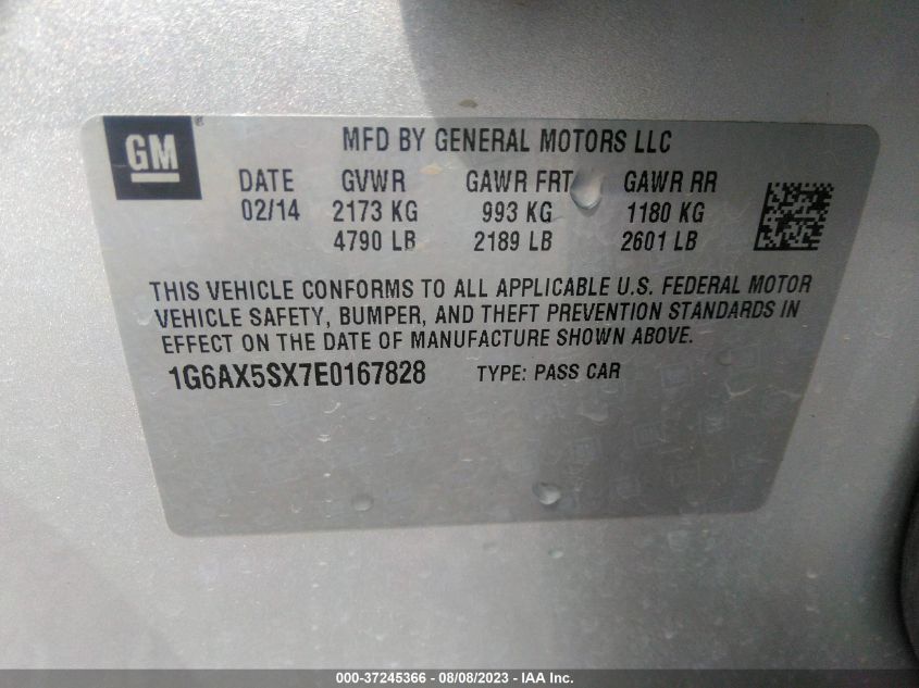 2014 CADILLAC CTS SEDAN LUXURY AWD 1G6AX5SX7E0167828