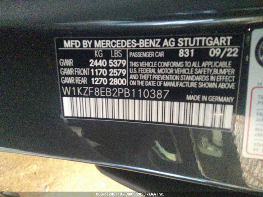 W1KZF8EB2PB110387 Mercedes-Benz E 350 4MATIC 9